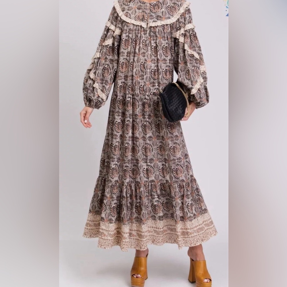 Ulla Johnson Brita frill-trimmed printed dress